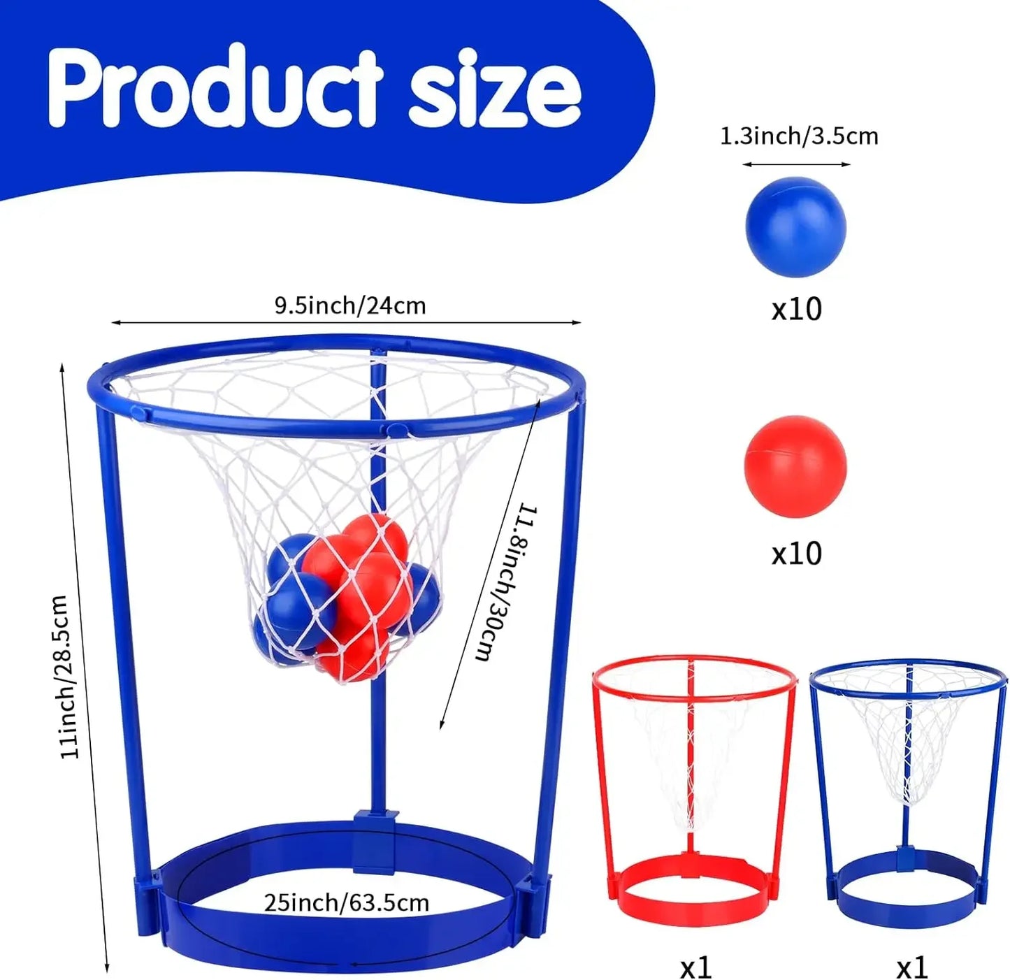 Lot de 2 jeux de basket-ball avec bandeau ajustable pour enfants et adultes