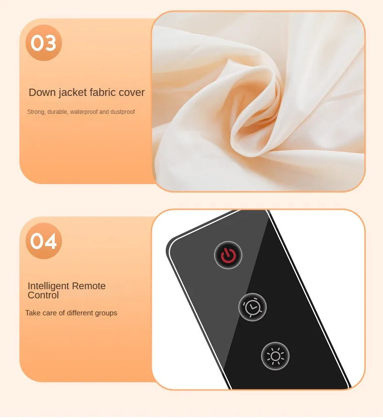 Sèche-linge électrique portable pliable avec télécommande et multifonctions