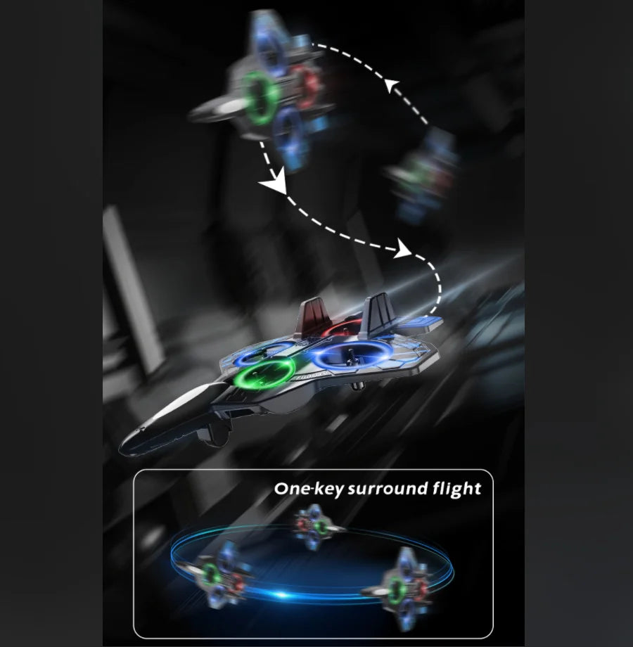 Avion de chasse télécommandé en mousse acrobatique avec LED intégrées