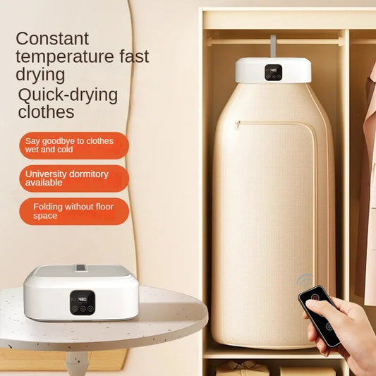 Sèche-linge électrique portable pliable avec télécommande et multifonctions