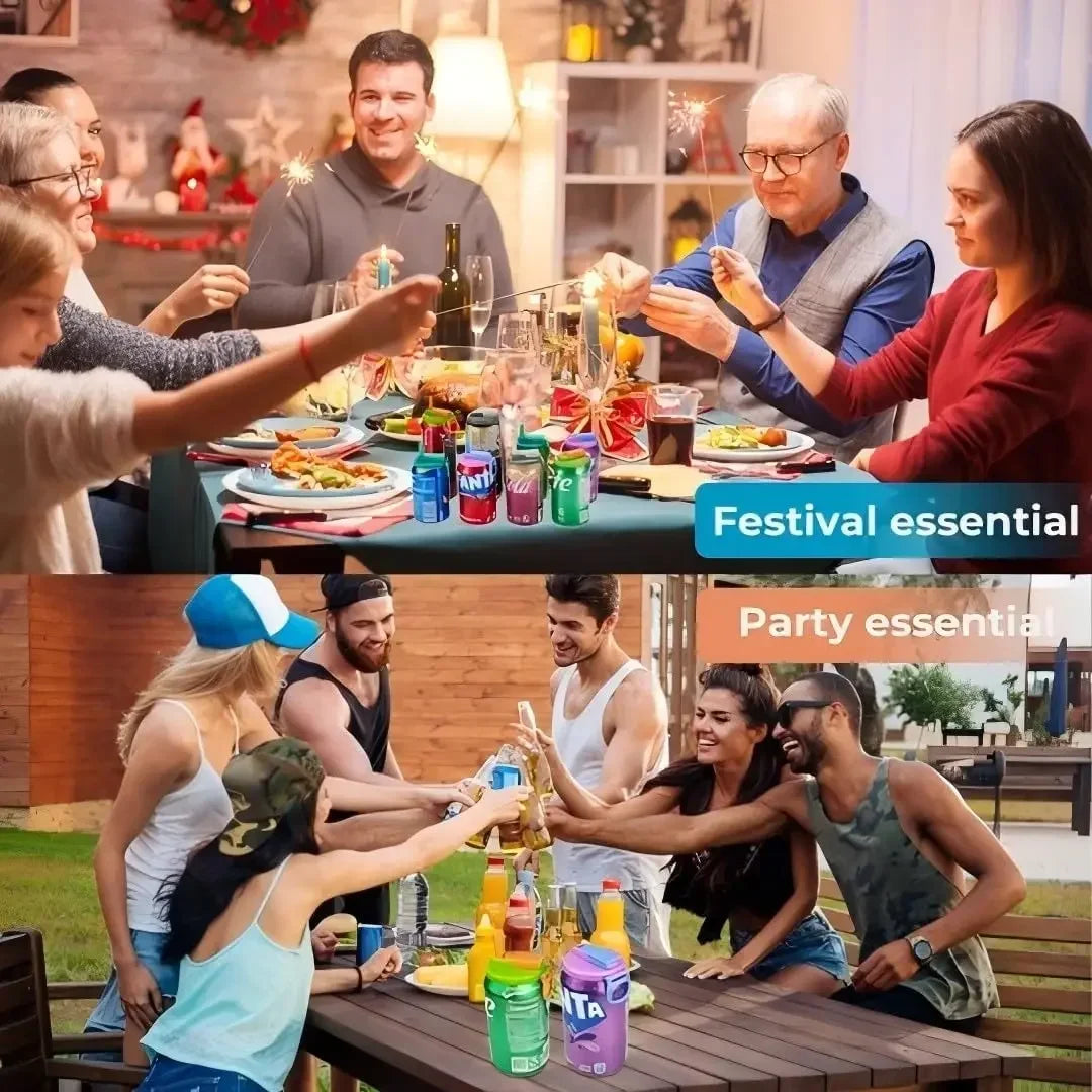 Couvercles de canettes avec pailles intégrées, réutilisables, en silicone