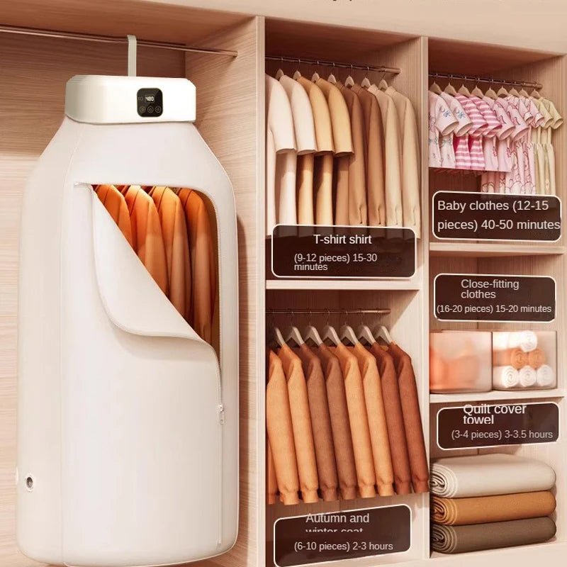 Sèche-linge électrique portable pliable avec télécommande et multifonctions