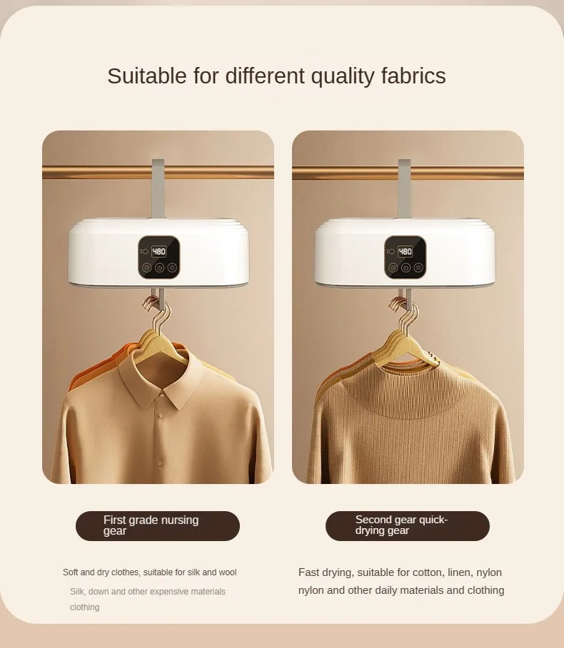 Sèche-linge électrique portable pliable avec télécommande et multifonctions